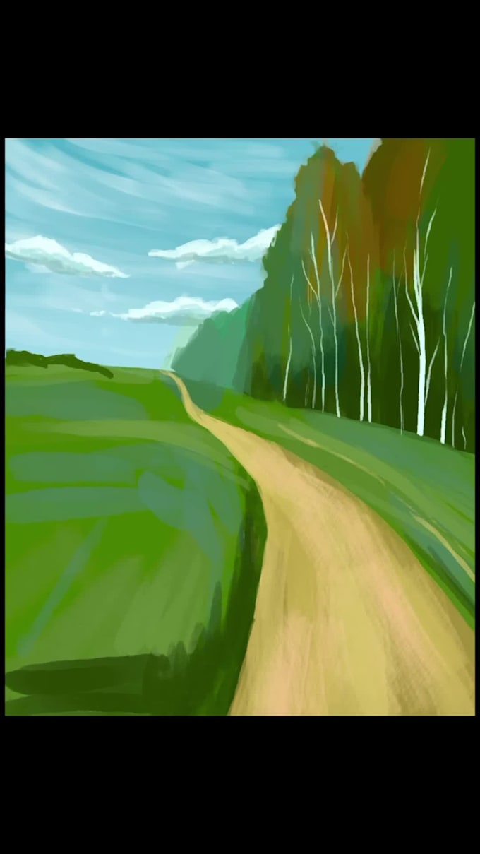 create a custom 2d environment or landscape illustration