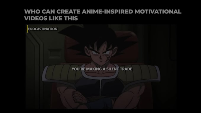 create an anime motivational video