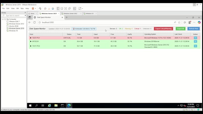 build a disk monitoring solution