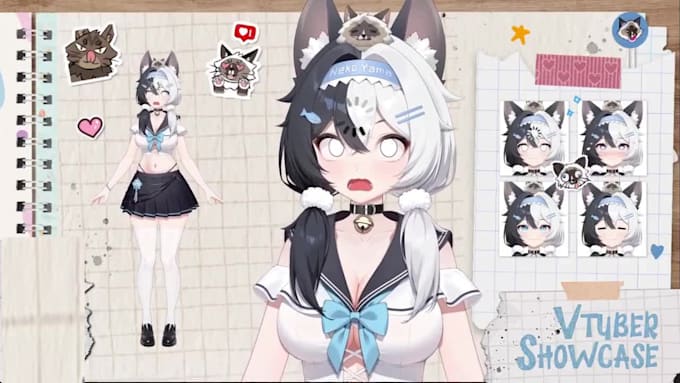 design and rigging live2d vtuber model live2d vtuber rigging live2d anime style