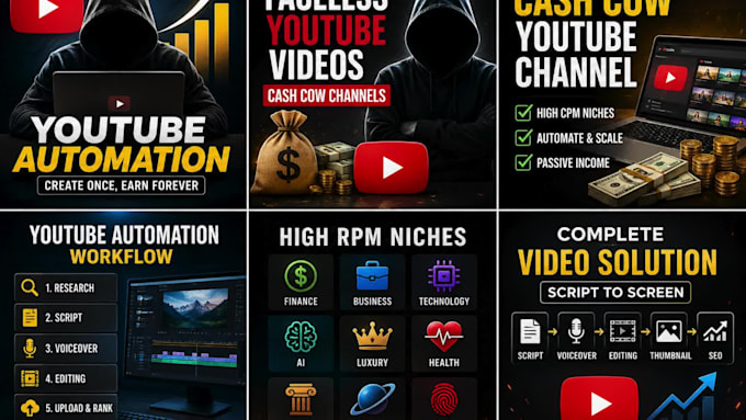 create cash cow faceless youtube automation videos