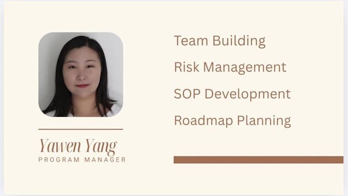 build project roadmaps and sops as your program manager