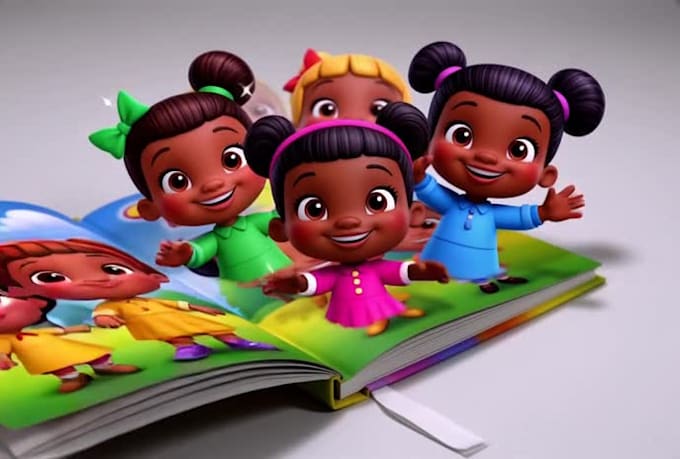 do children story book illustration and formatting