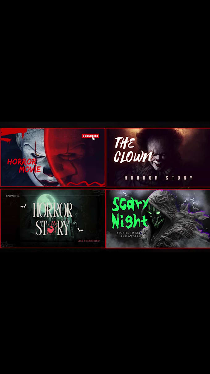 design horror thumbnail, high CTR thumbnail design