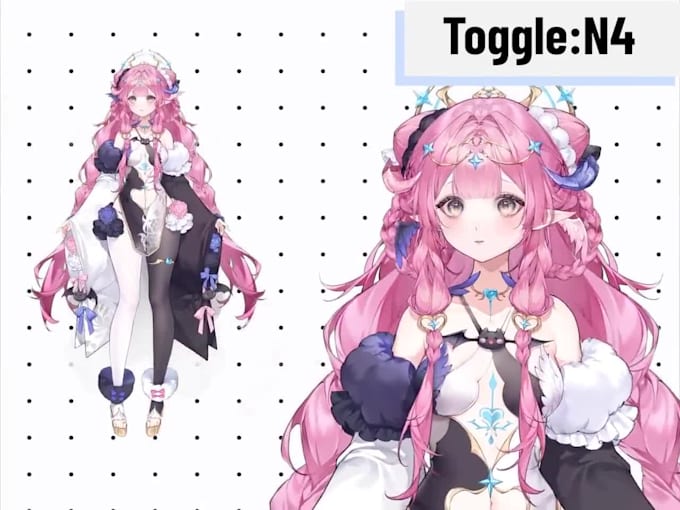 create a female vtuber model anime girl live2d vtuber model 2d vtuber rigging