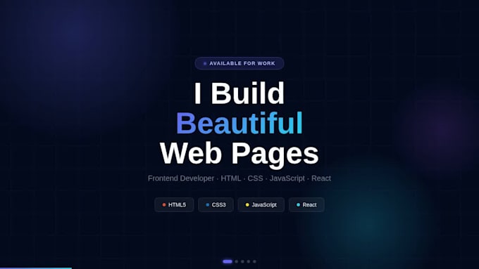create a designed modern web page for your business