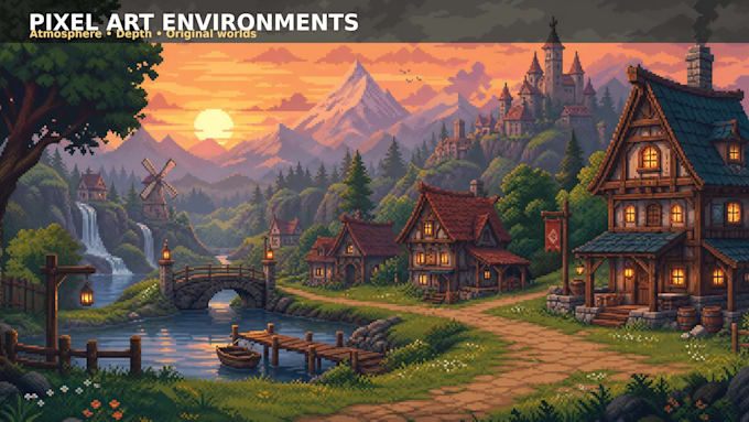 create pixel art animation, pixel art sprite sheets, and environments