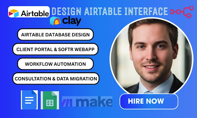 design airtable interface, forms,  airtable automation database, airtable expert