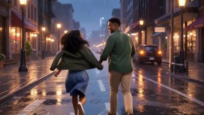create 3d pixar romantic storytelling ai proposal video