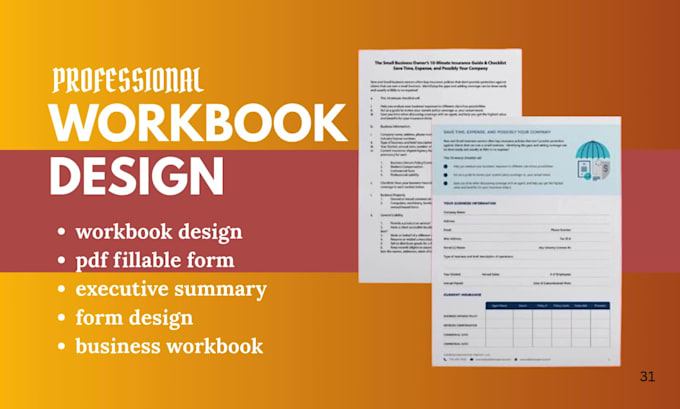 create executive summary,freebie design,pdf fillable do workbook design form