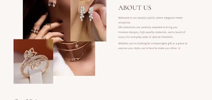 design a premium shopify jewelry store