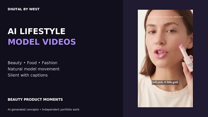 create silent ai lifestyle product videos featuring a model