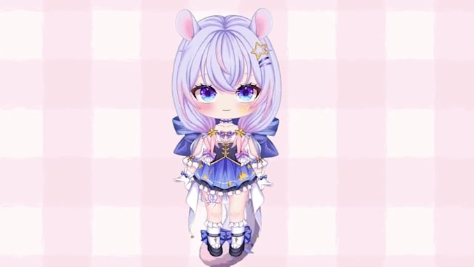 create vtuber rigging, live2d model, chibi vtuber, anime vtuber, vtuber avatar