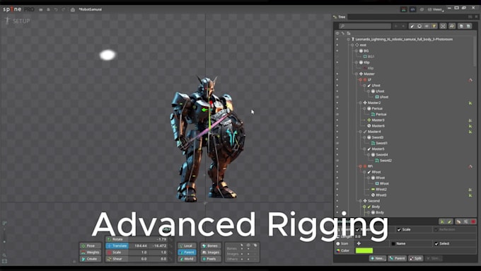 create game ready spine 2d character rigging and animation