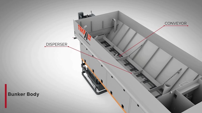 create 3d industrial animation road construction stabilization equipment process