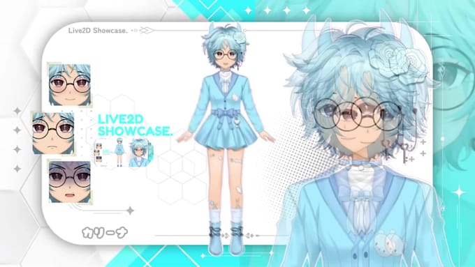 design and rig high quality live 2d vtuber model, 2d vtuber model, vtuber artist