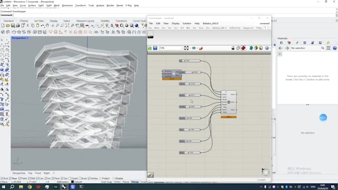 do 3d modeling, parametric design in rhino and grasshopper