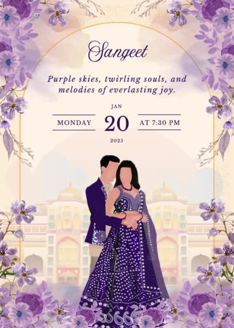 design a custom digital wedding invitation template