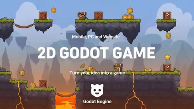 develop professional 2d godot games for PC, mobile, and web platforms