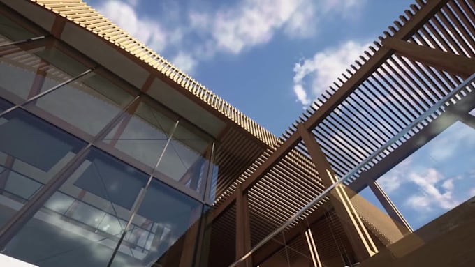create a realistic cinematic 3d architectural walkthrough animation