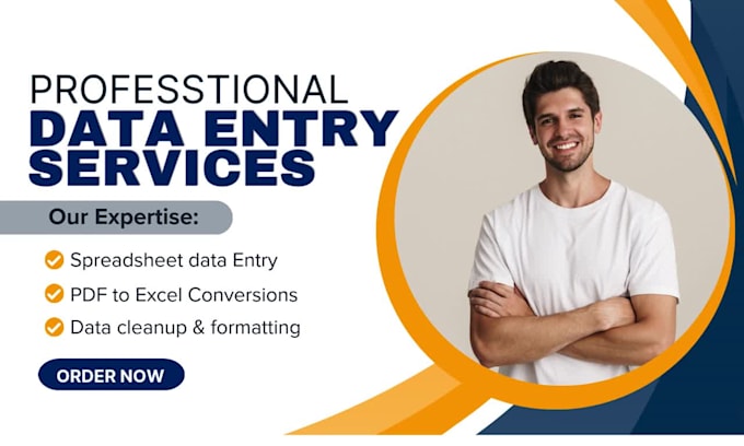do excel data entry, spreadsheet cleanup, PDF data conversion in 24h