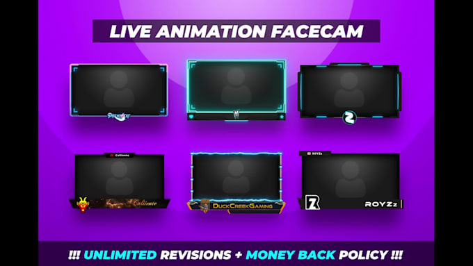 make twitch stream bundle includes banner, panels, facecam, overlay etc
