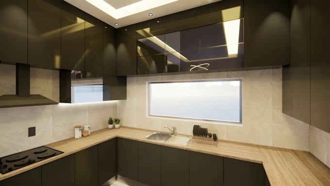 do 3d home kitchen design and rendering