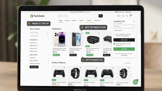 build shopify electronics website ecommerce gadgets store