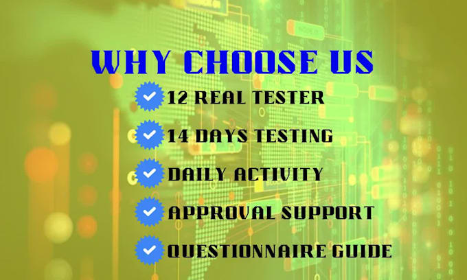 provide real 12 testers for your app for google play console closed testing