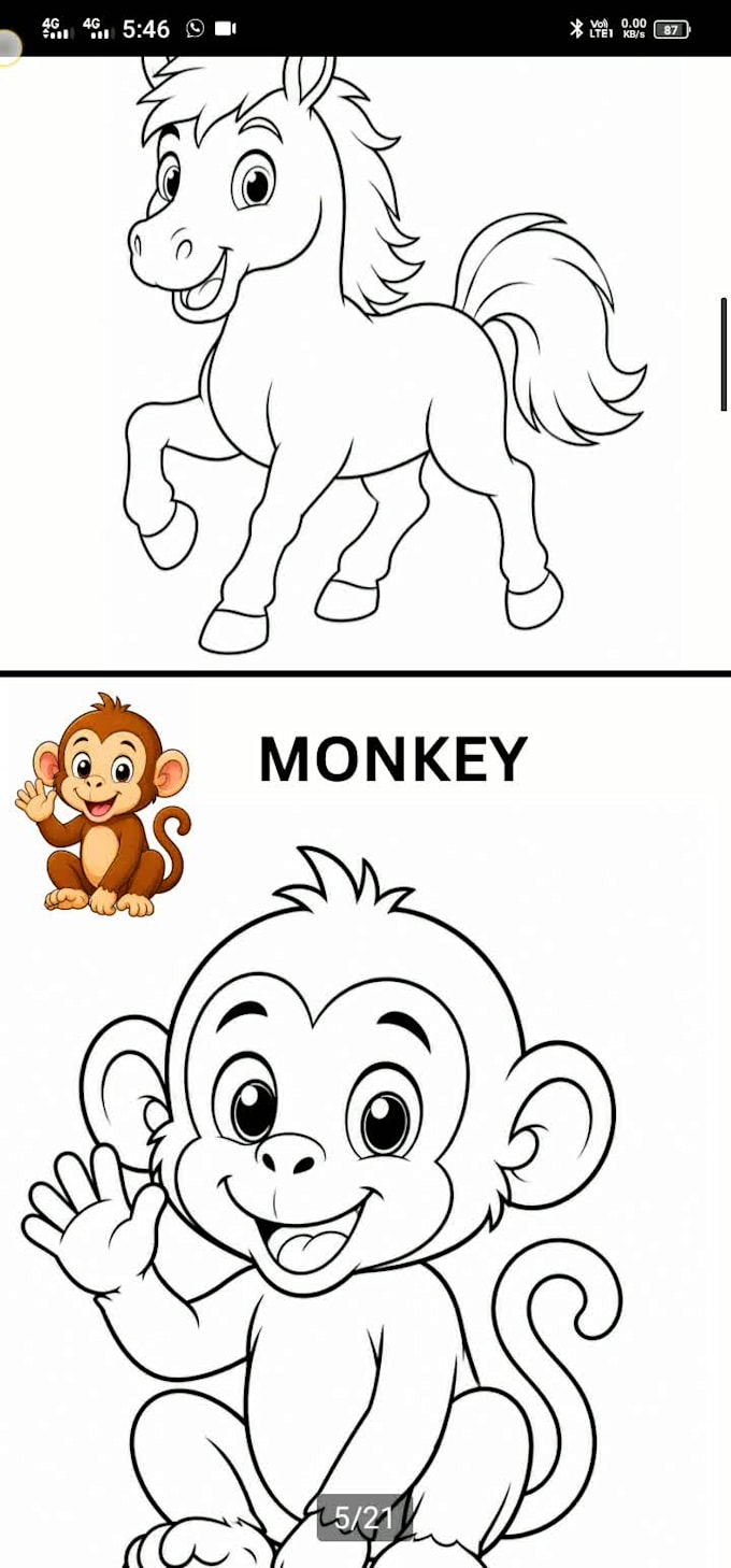 create cute animal coloring book pages for kids