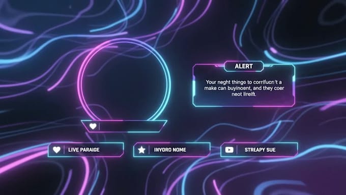design animated twitch, kick, obs, streamyard, youtube overlay