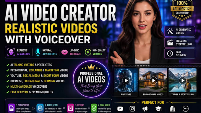 create realistic ai videos with voiceover and engaging visuals