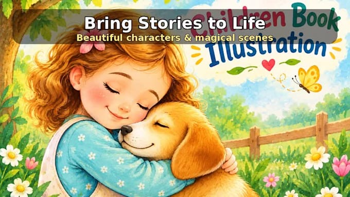 illustrate cute and colorful childrens book illustrations