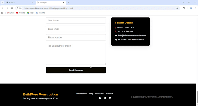 create a modern responsive website with HTML, CSS and javascript