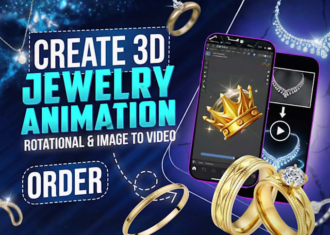create 3d rotational jewelry animation video, product image to ai video