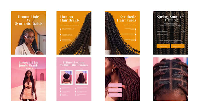 create social media posts and carousel for small business