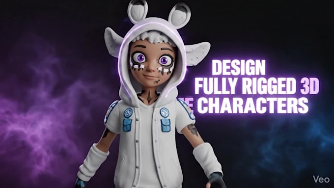 create custom 3d vrchat, metaverse or nft avatar with full rendering in blender
