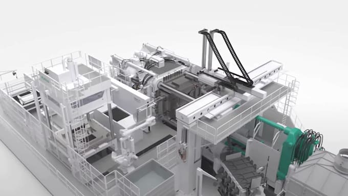 create 3d industrial machinery animation mechanical technical animation