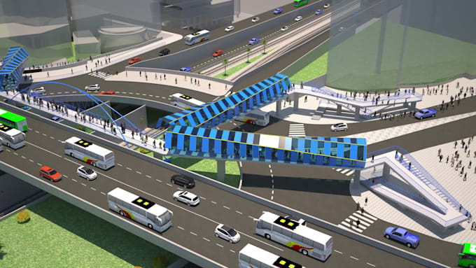 create  3d infrastructure animations and visualization