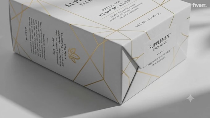 design german supplement or hemp product packaging box and label