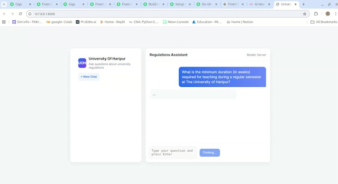 build rag based chatbot with django and react