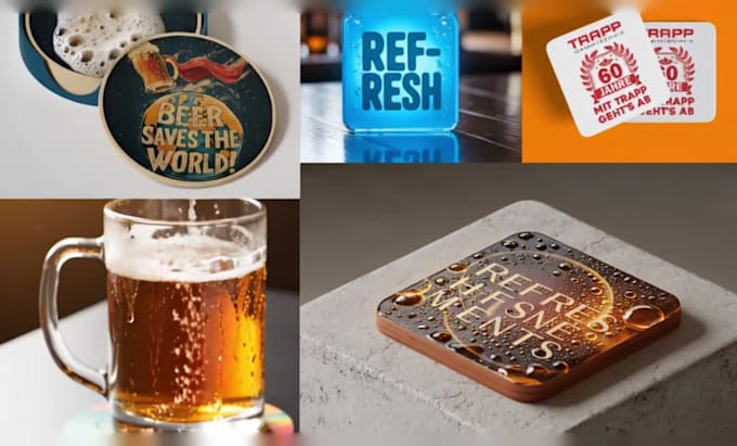 design a beverage beer coaster for your business