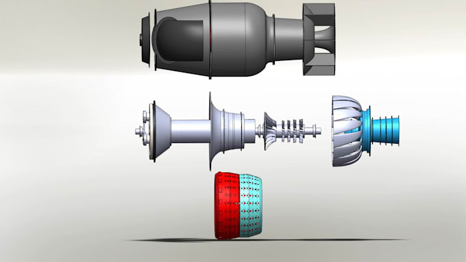 make custom jet engine design in solidswork