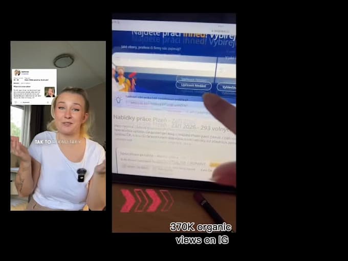 make performing czech ugc video for tt or reels