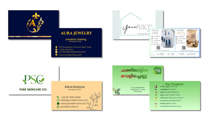 design professional, premium, and double sided business cards