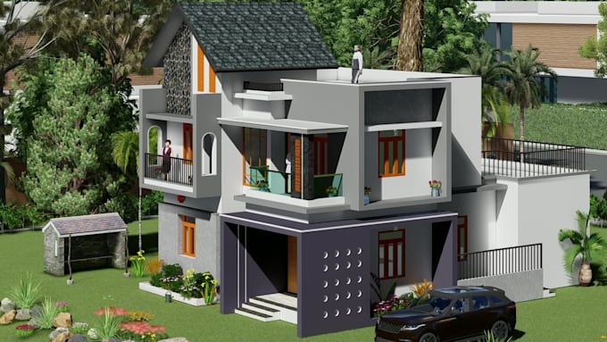 design 2d floor plan and 3d house model