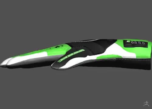 create 3d football goalkeeper gloves animation