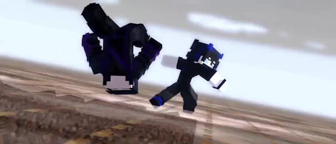 make 3d minecraft fight scene animation 3d minecraft video