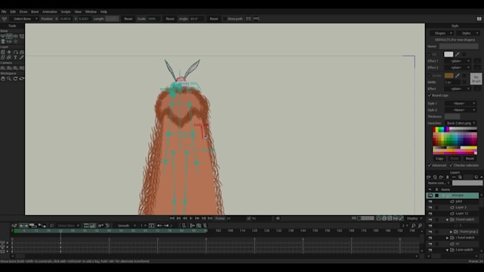 create custom 2d character animation and smart moho rigging
