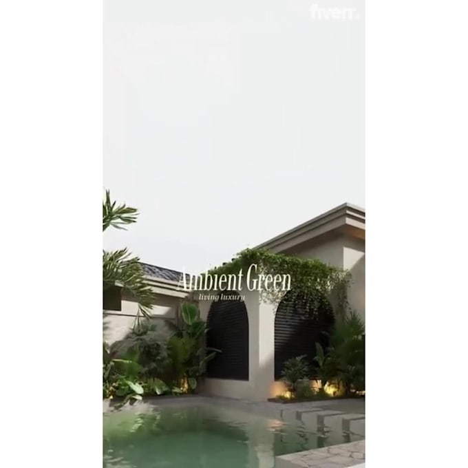 create stunning modern villa exterior 3d render